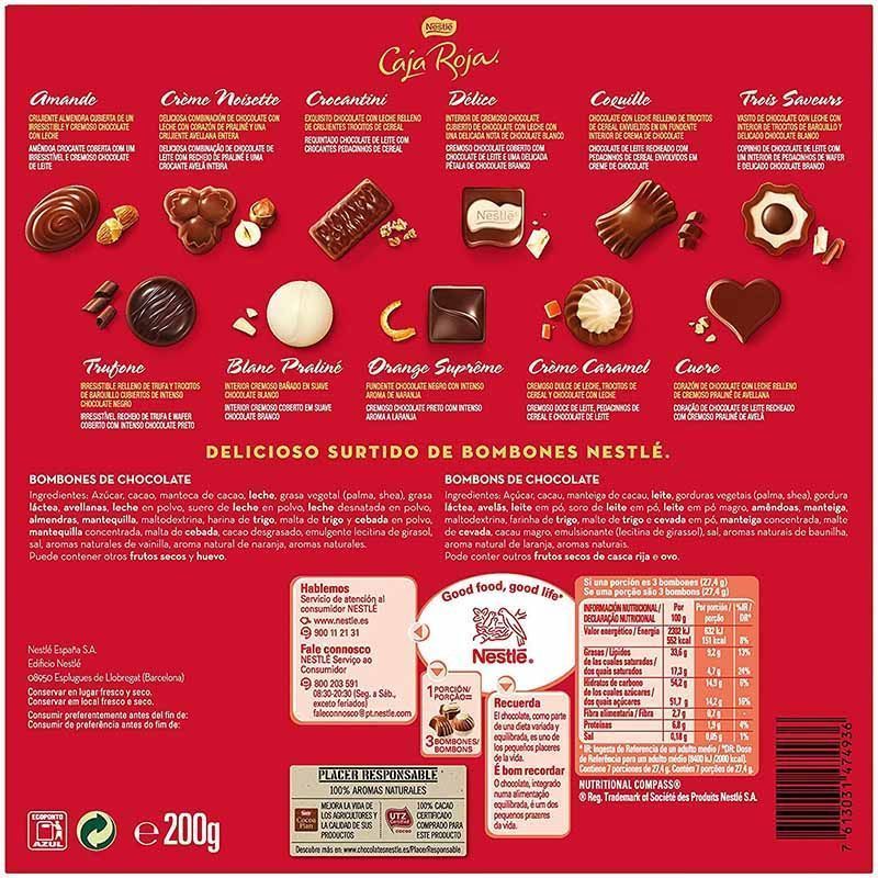 Bombones Caja Roja Nestle  Laberinto Goloso - Chuches Online