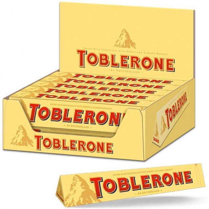 Chocolatina Toblerone Chocolate con Leche 100g 20 uds