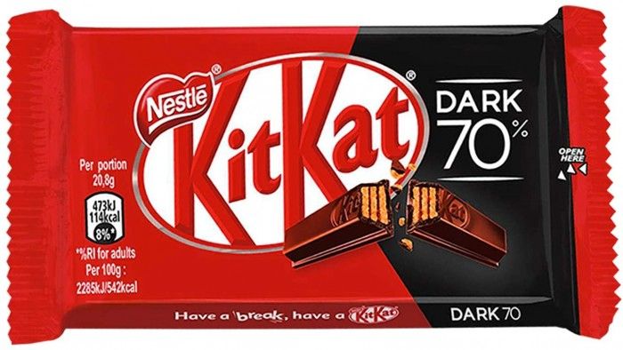 Chocolatina Kit kat de Nestlé Negro