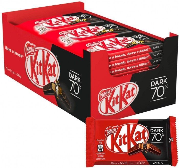 Chocolatina Kit kat de Nestlé Negro