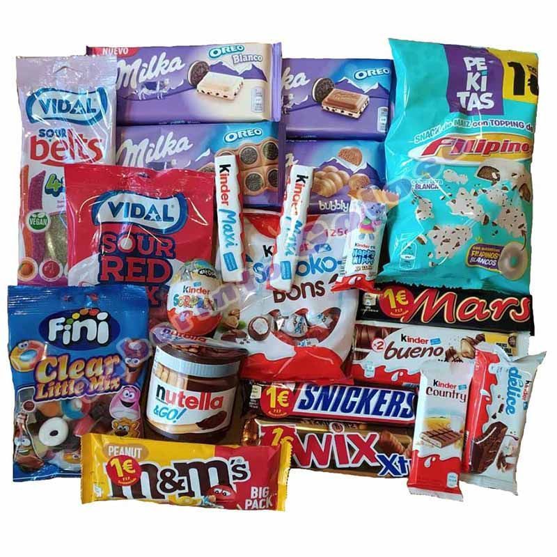 Cesta de Chocolates Variados .  Laberinto Goloso Chuches Online