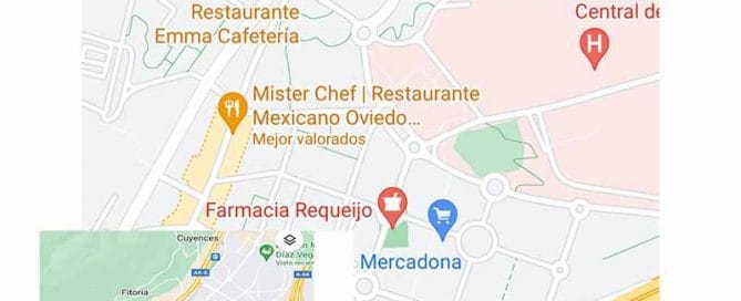 Ubicación Lavandería autoservicio con aparcamiento en Oviedo
